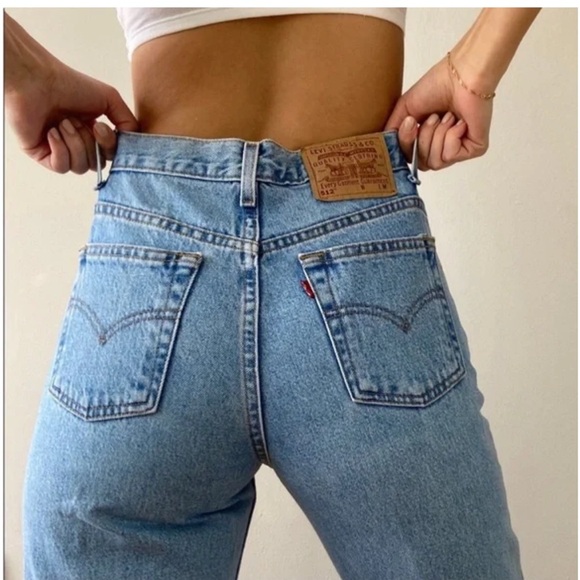 Levi's Denim - Vintage 90s women's Levi's 512 Slim Fit Tapered Leg Jeans Medium Wash Denim